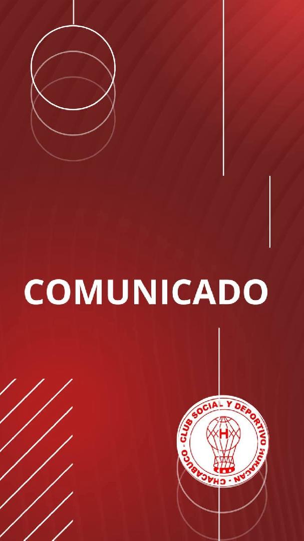 Comunicado del Club Social y Deportivo Huracán