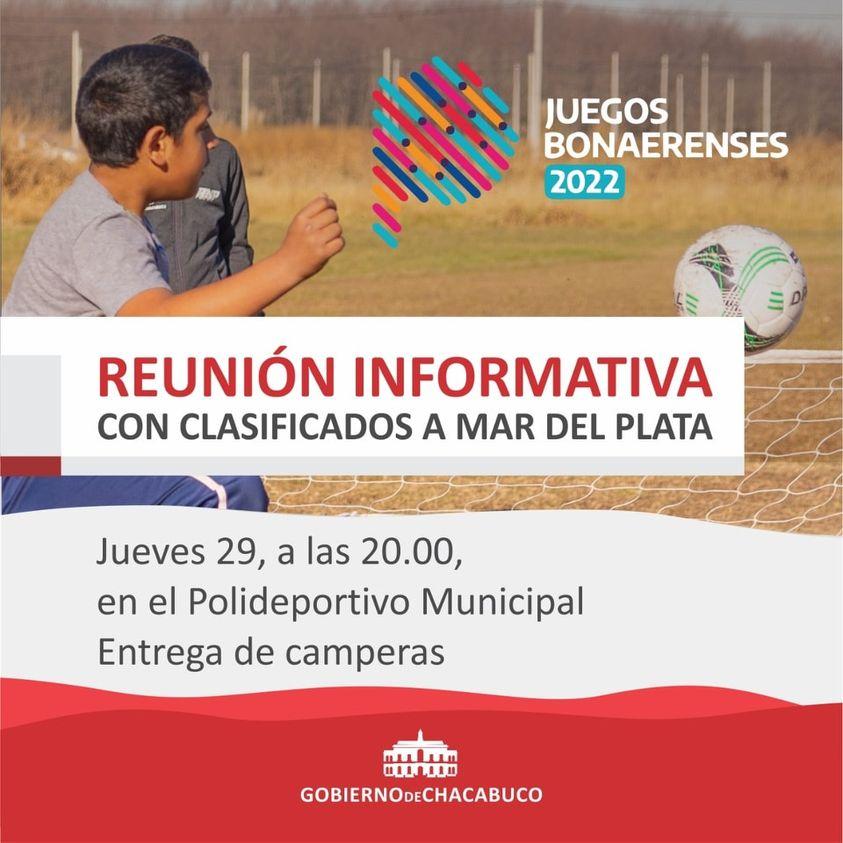 Juegos bonaerenses: reuniÃ³n informativa