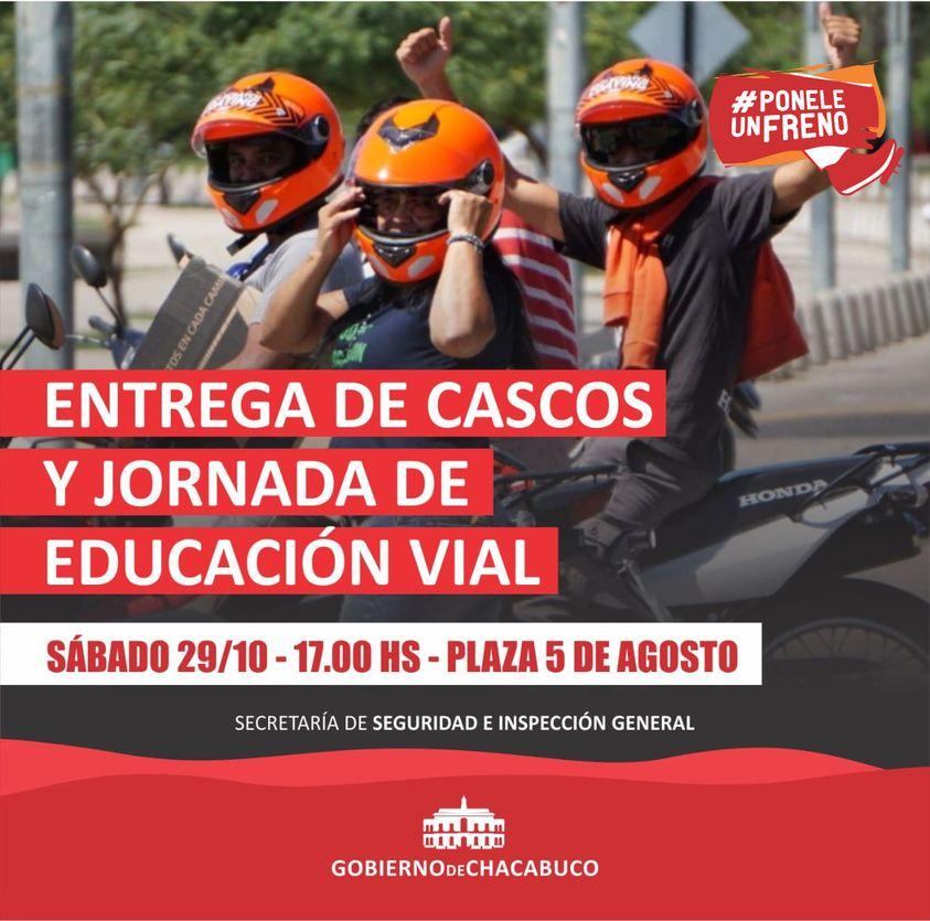 Jornada de entrega de cascos y concientizaciÃ³n vial
