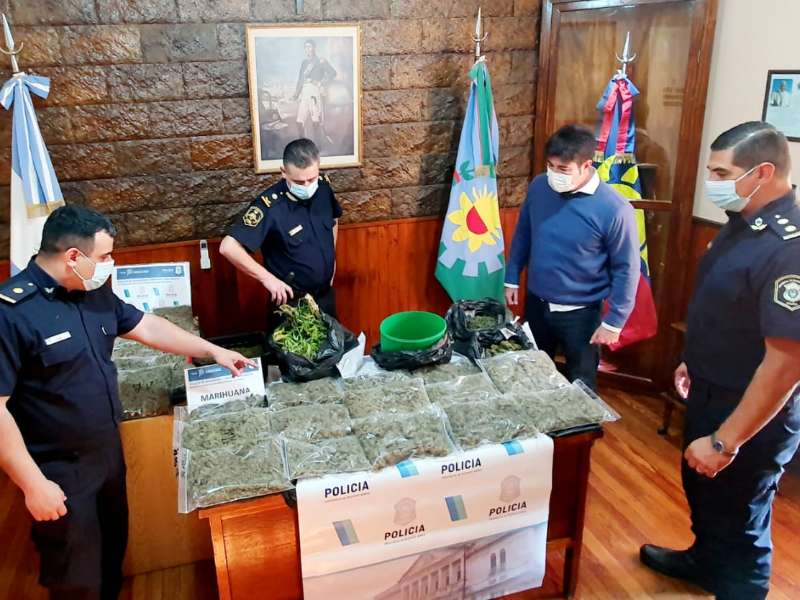 Se incautaron mÃ¡s de 10 kilos de marihuana en Chacabuco