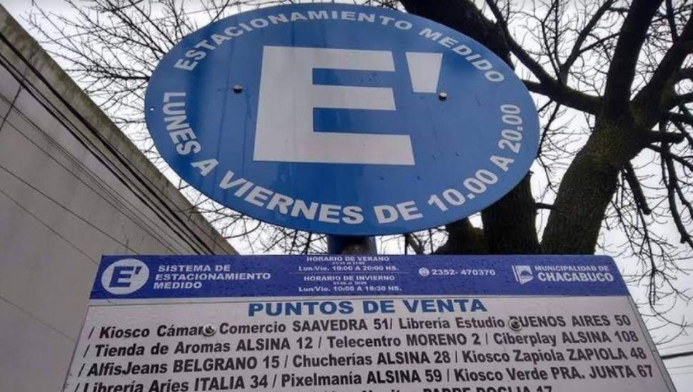 Estacionamiento medido - Horario de invierno