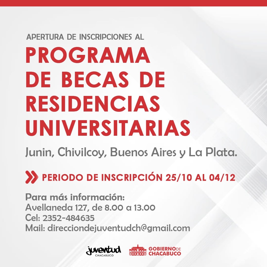 Programa de becas para residencias universitarias